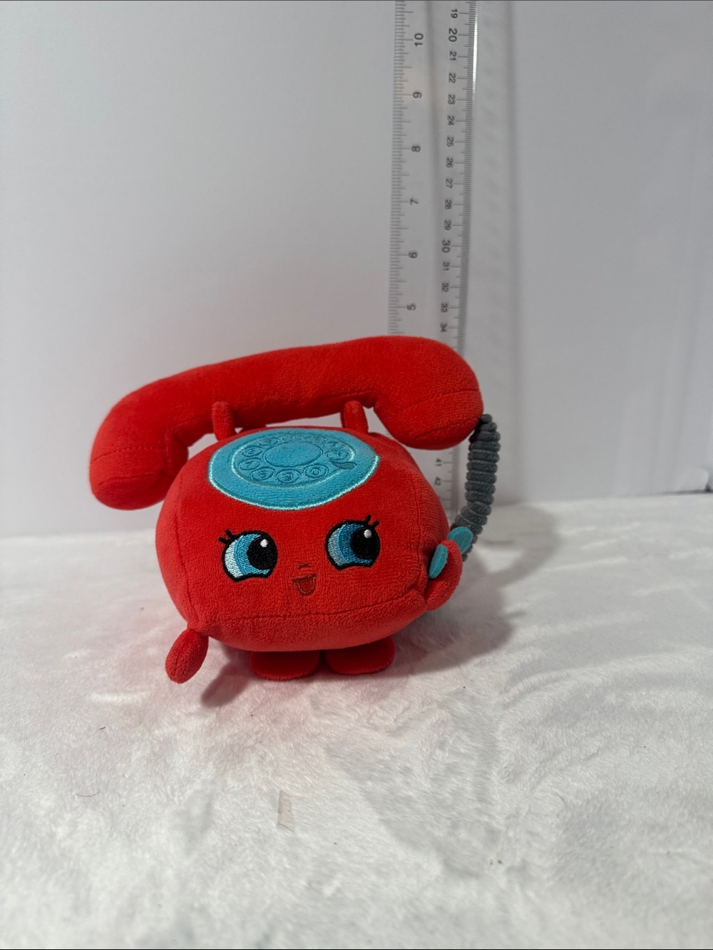 Shopkins Red Chatter Telephone Plush Stuffed Toy Rotary Phone - Picture 2 of 5
